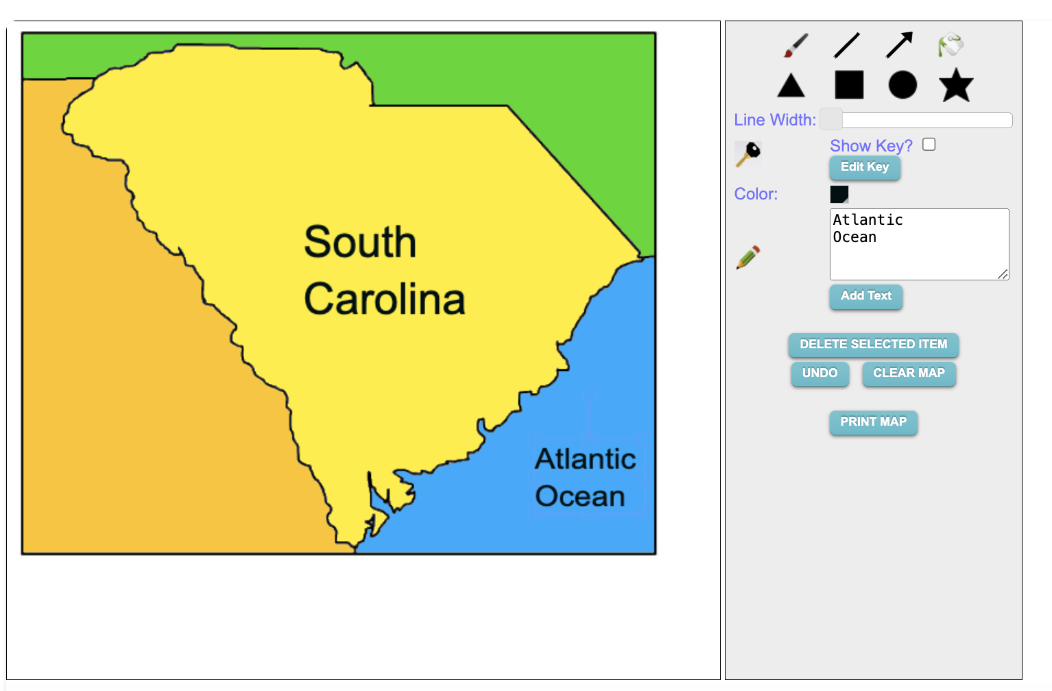 Make your Own South Carolina Map Online